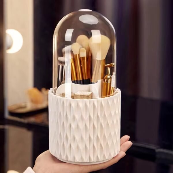 Practical and elegant makeup organizer that keeps all your cosmetics neatly arranged and your vanity perfectly organized 💄